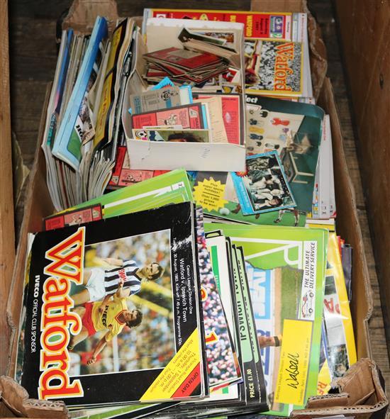 Box of football programmes(-)